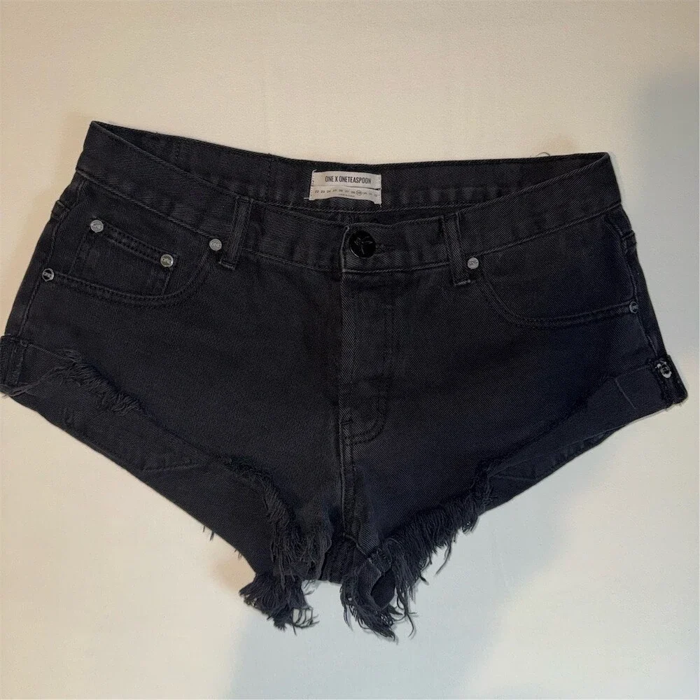 OneTeaspoon‎ Bandits Relaxed Fit Long Rise Twisted Cuff Hem Button Fly Size 29